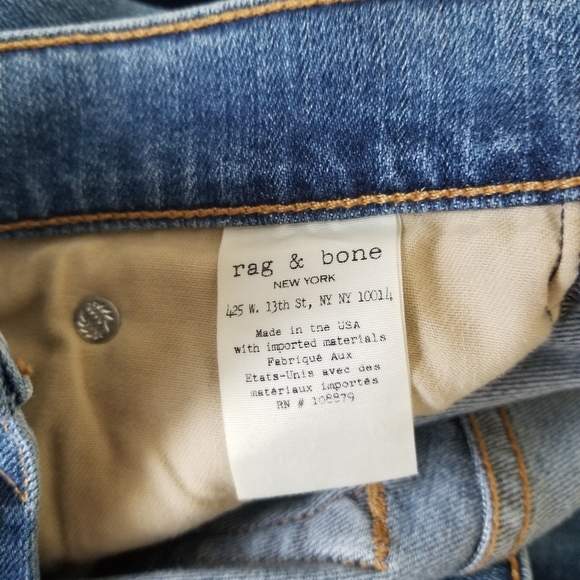 rag & bone Dre Capri Painted Mid Waist Jeans Size 29 Blue - Picture 10 of 11